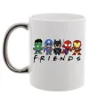 Чашка с цветной ручкой Marvel friends Серебро фото