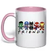 Чашка с цветной ручкой Marvel friends Нежно розовый фото