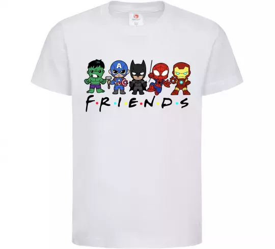 Детская футболка Marvel friends Белый фото