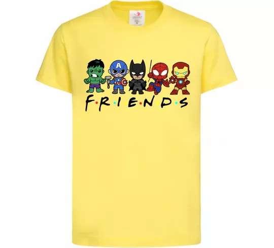 Детская футболка Marvel friends Лимонный фото