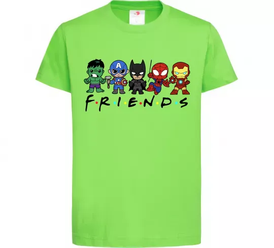Детская футболка Marvel friends Лаймовый фото
