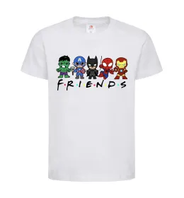 Детская футболка Marvel friends Белый фото