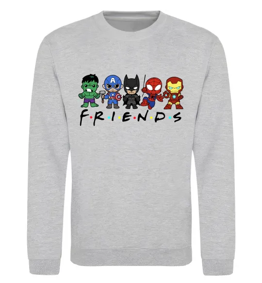 Свитшот Marvel friends Серый меланж фото