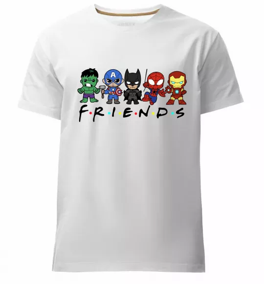 Чоловіча преміум футболка Marvel friends Білий фото