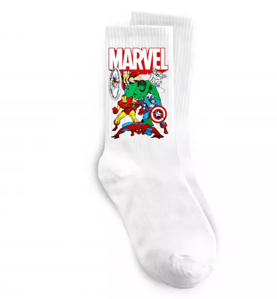 Носки Marvel old comics Белый фото