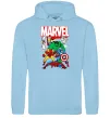 Мужская толстовка (худи) Marvel old comics Голубой фото
