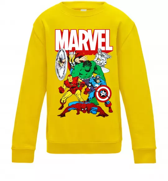 Детский Свитшот Marvel old comics Солнечно желтый фото