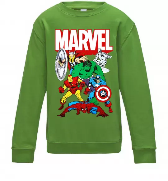 Детский Свитшот Marvel old comics Лаймовый фото