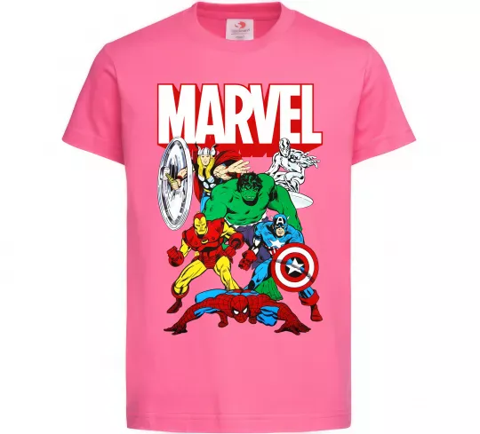 Детская футболка Marvel old comics Ярко-розовый фото