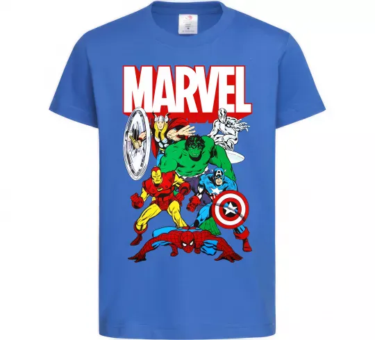 Детская футболка Marvel old comics Ярко-синий фото