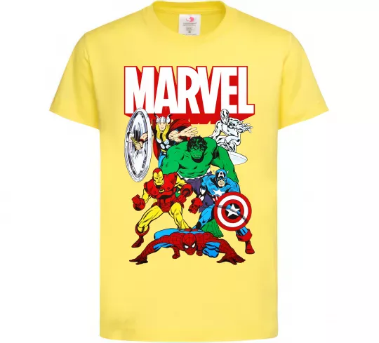Детская футболка Marvel old comics Лимонный фото
