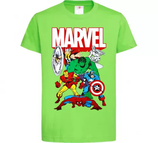 Детская футболка Marvel old comics Лаймовый фото
