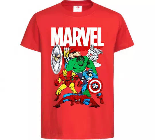 Детская футболка Marvel old comics Красный фото