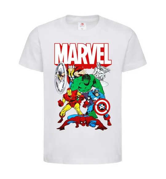 Детская футболка Marvel old comics Белый фото