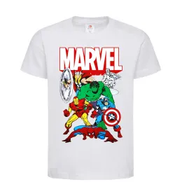 Детская футболка Marvel old comics Белый фото