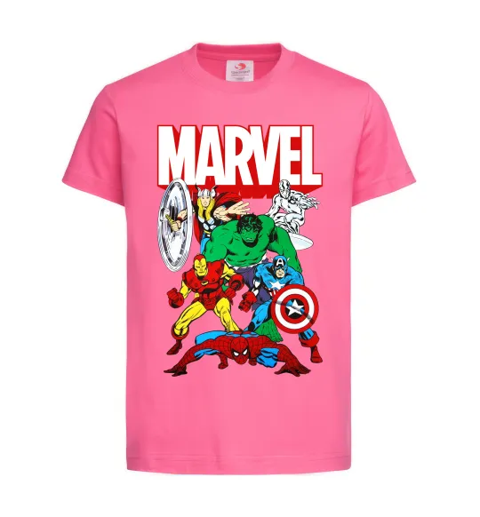 Детская футболка Marvel old comics Ярко-розовый фото