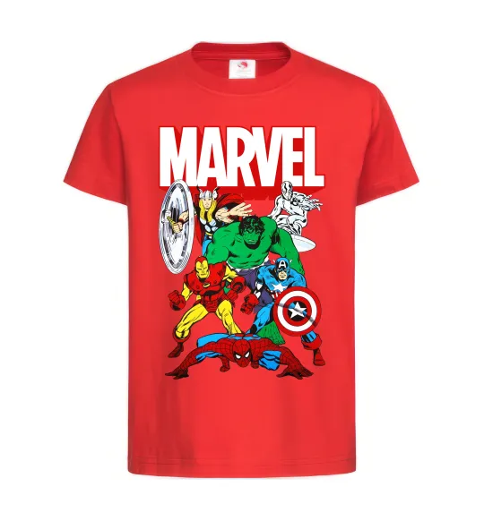 Детская футболка Marvel old comics Красный фото