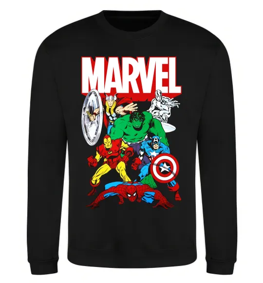 Свитшот Marvel old comics Черный фото