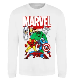 Свитшот Marvel old comics Белый фото