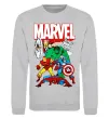 Свитшот Marvel old comics Серый меланж фото