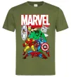 Мужская футболка Marvel old comics Оливковый фото