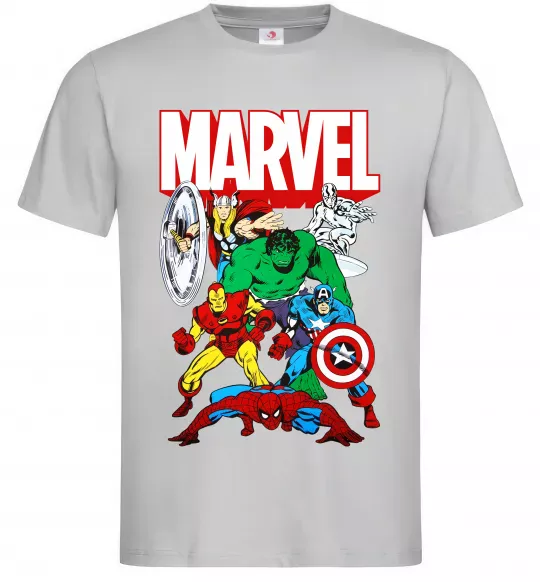 Мужская футболка Marvel old comics Серый фото