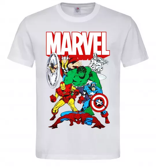 Мужская футболка Marvel old comics Белый фото