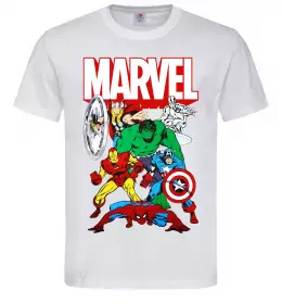 Мужская футболка Marvel old comics Белый фото