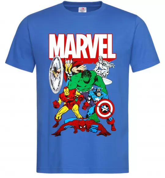 Мужская футболка Marvel old comics Ярко-синий фото