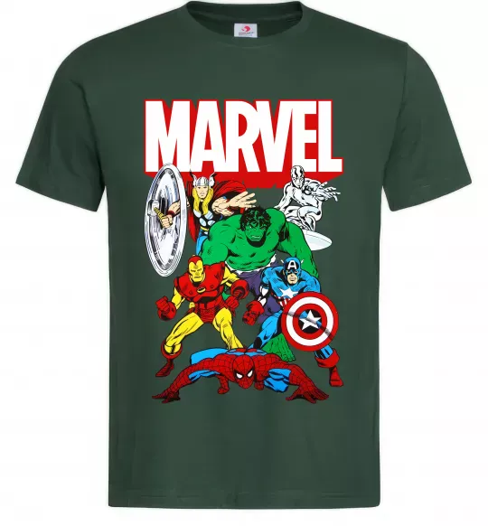 Мужская футболка Marvel old comics Темно-зеленый фото