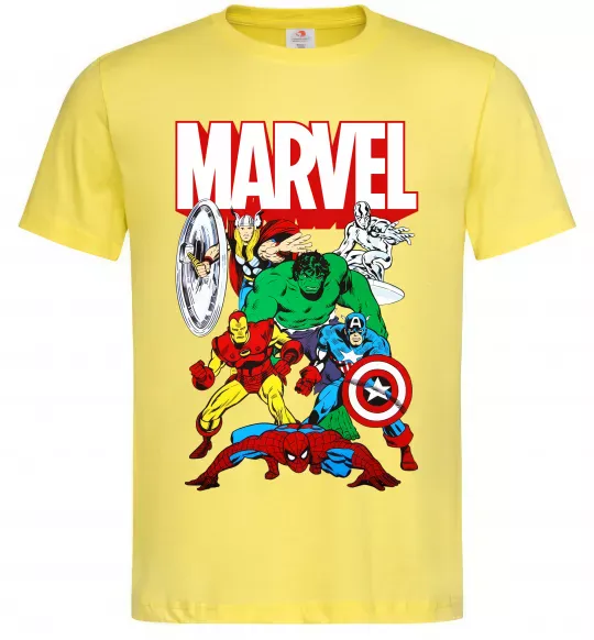 Мужская футболка Marvel old comics Лимонный фото
