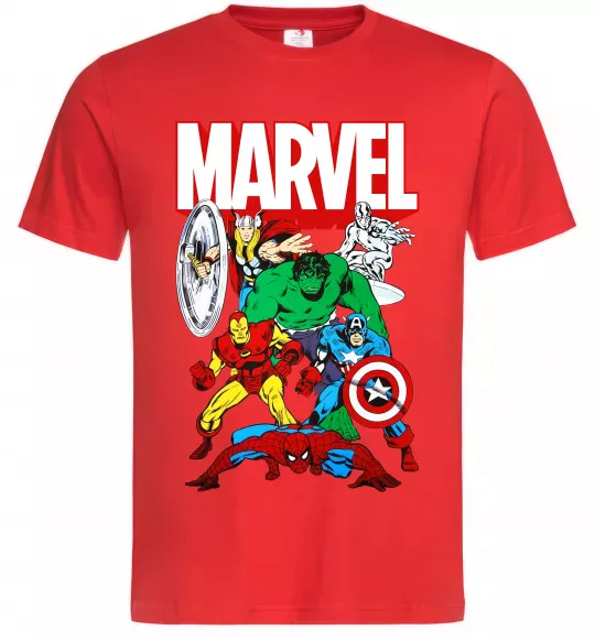 Мужская футболка Marvel old comics Красный фото