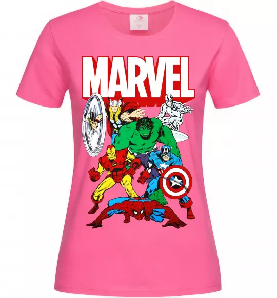 Женская футболка Marvel old comics Ярко-розовый фото