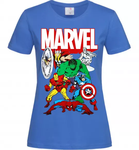 Женская футболка Marvel old comics Ярко-синий фото