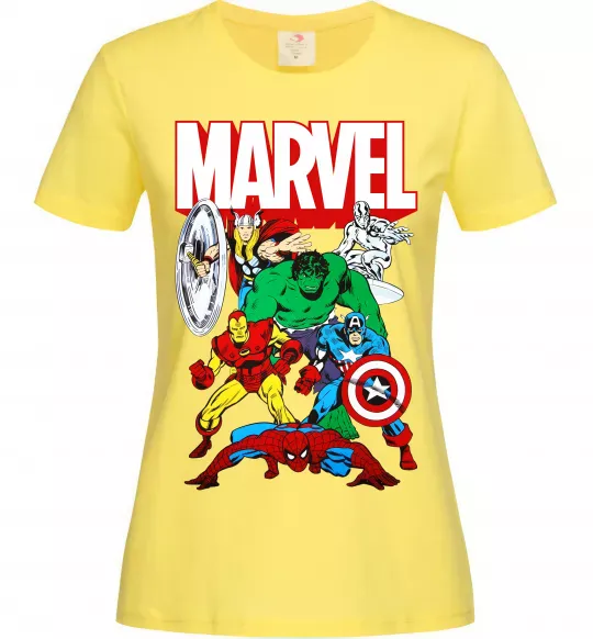 Женская футболка Marvel old comics Лимонный фото