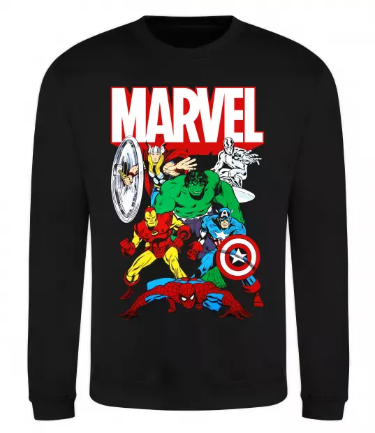 Свитшот Marvel old comics Черный фото
