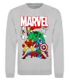 Свитшот Marvel old comics Серый меланж фото