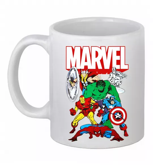 Чашка керамічна Marvel old comics Білий фото