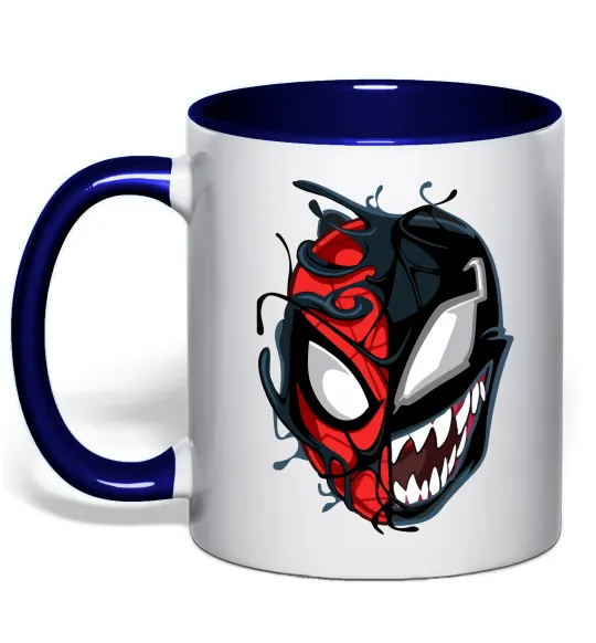 Чашка с цветной ручкой Spiderman Venom Глубокий темно-синий фото