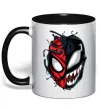 Чашка с цветной ручкой Spiderman Venom Черный фото