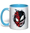 Чашка с цветной ручкой Spiderman Venom Голубой фото