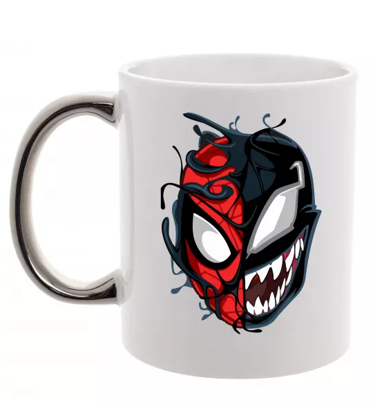 Чашка с цветной ручкой Spiderman Venom Серебро фото