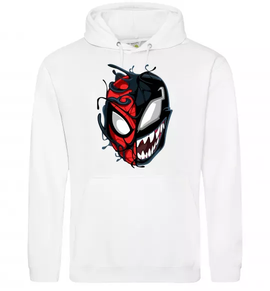 Мужская толстовка (худи) Spiderman Venom Белый фото