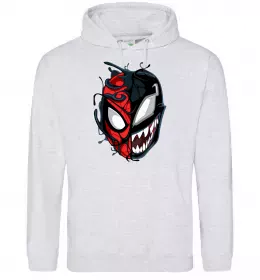 Женская толстовка (худи) Spiderman Venom Серый меланж фото