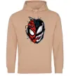 Женская толстовка (худи) Spiderman Venom Песочный фото