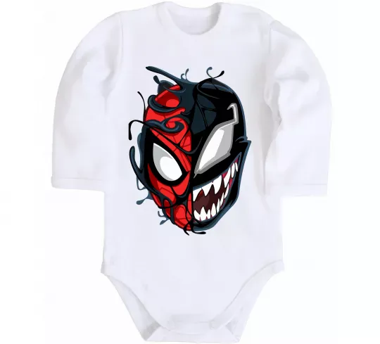 Детский боди Spiderman Venom Белый фото