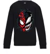Детский Свитшот Spiderman Venom Черный фото