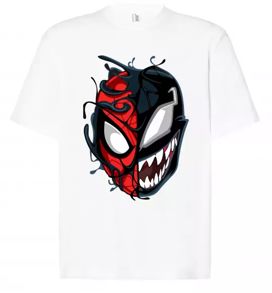 Футболка Оверсайз Spiderman Venom Білий фото