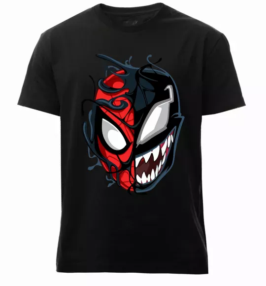 Чоловіча преміум футболка Spiderman Venom Чорний фото