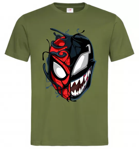 Мужская футболка Spiderman Venom Оливковый фото